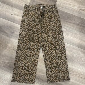 American Eagle leopard Jean.